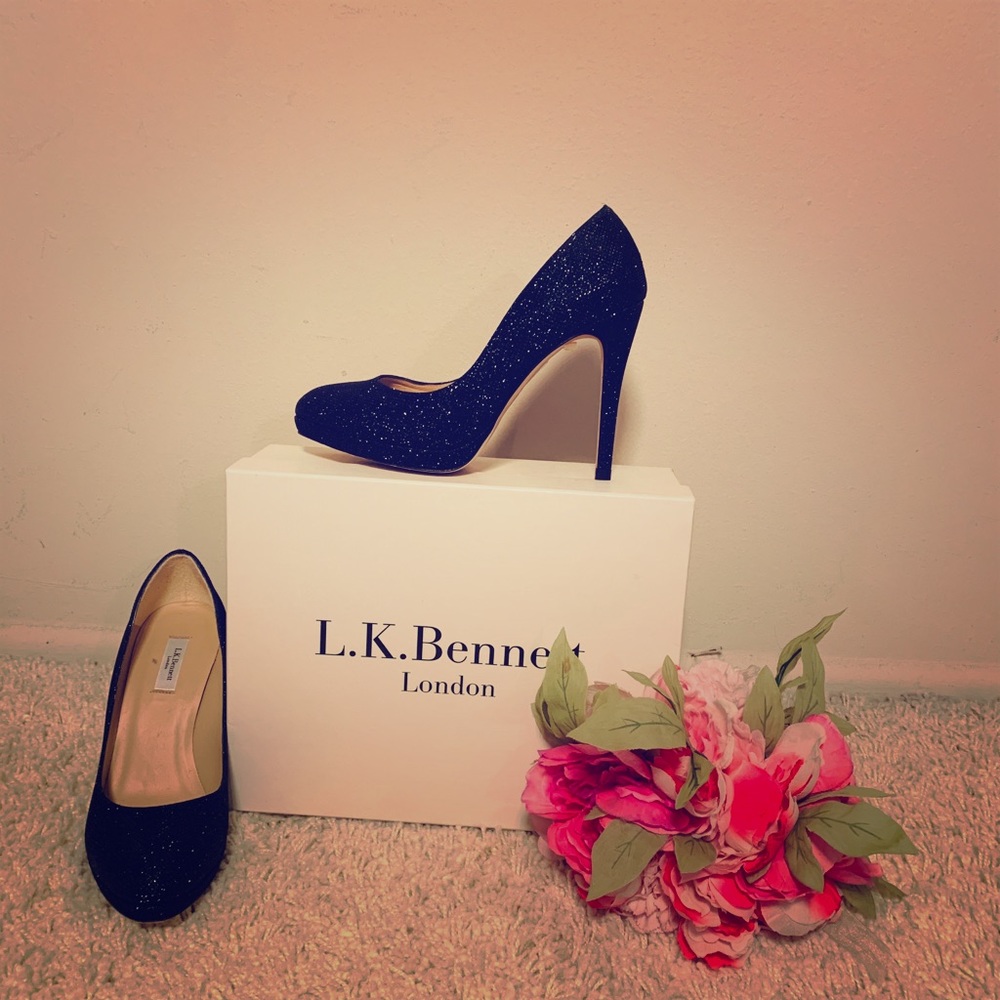 L.K Bennett Sparky Blue High Heels